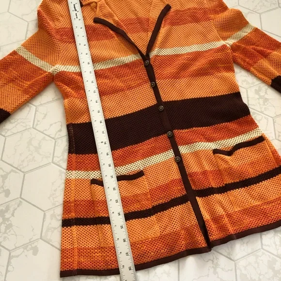 Escada Orange Cardigan Sweater - Picture 8 of 11